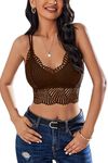 Avidlove Sexy Bralettes for Women V-Neck Cami Lace Camisoles Double-Layered Crop Top