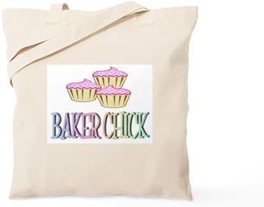 CafePress Baker Chick Pink Cupcake Tote Bag Natural Canvas Tote Bag, Reusable Shopping Bag