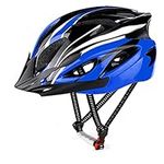 RaMokey Cycle Helmet, Lightweight Bicycle Helmet, Adjustable Mountain & Road Bike Helmets for Adults, 18 Vents with Adjustable Strap & Detachable Visor for Mens Womens (Sizes 58-62cm) (Blue)