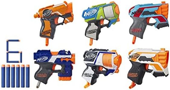 NERF - MicroShots Bundle - inc Stryfe, Strongarm, Firestrike, Roughcut Microshots and 2 Chase Microshots and 12 Elite Darts - Amazon Exclusive - Kids Toys and outdoor games - Ages 8plus