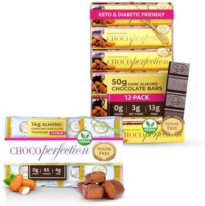 ChocoPerfection Sugar Free Chocolate Ganache Truffles & Almond Bar Low Carb