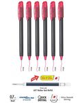 Pentel EnerGel 0.7mm Metal Tip Roller Gel Pen (Pink, Pack of 6) With Free Pen By DTL Company™