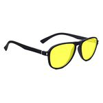 Peter Jones TR Matte Finished Aviator Frame Unisex Night Vision Polarized Sunglasses (TR011Y)