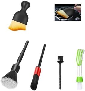 Fitosy Car Detailing Brushes Duster Cleaning Kits, Soft Hair Dashboard Air Vent Crevice Dusting Detail Cleaner Interior Accessories Tools for Car Decoration,Automotive,Truck,SUV,RV