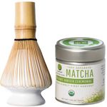 Dr. Weil Matcha Kari - Mini Matcha Tea Set - White- Ceremonial Organic Japanese Matcha and Whisk with Holder