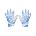 Under Armour Women's Radar Softball Gloves, (103) White/Carolina Blue/White, Small