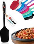 Di Oro Seamless Series Pro Grade Silicone Spoon Spatula - BPA Free Pro-Grade Non-Stick 600ºF Heat-Resistant Rubber Spoonula - Versatile Silicone Kitchen Scraper Utensil for Baking and Cooking (Black)