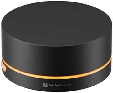 Fosi Audio VOL20 Black Bluetooth Volume Control Knob, USB Multimedia Controller for PC/Gaming/Home Audio/Desktop, RGB Lighting Customization Multi-Function Button with Adjustment