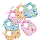 4INFANTSONLY Baby Waterproof Bibs Apron for Feeding | Quick Dry Baby Bibs for Infants (6 Knot Bibs)