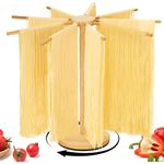 Stable Rotary Pasta Drying Rack – Large Wooden Noodle Drying Stand, Easy to Assemble, Space-Saving Design, Ideal for Homemade Pasta