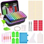 MACTING Diamond Painting Accessories, 120 Slots Diamond Art Accessories with 5D Diamond Painting Storage Boxes, Portable Bead Storage with Pens and Tray Tools Kit for DIY Art Craft