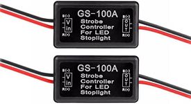 iBrightstar 9-30V Flashing Strobe Blinking Controller Flasher Module for LED Brake Tail Stop Light High Mount/3rd Brake Lights - 2Pack