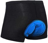 WOSAWE Men's 3D Gel Padded Cycling Underwear Shorts Breathable Biking Undershorts (Blue Padded, L)