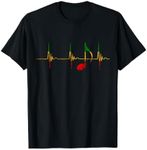 Reggae Music Note Heartbeat ECG Pulse Rasta Rastafari T-Shirt