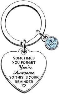 Funny Inspirational Gifts Keychains for Women Girls Sometimes You Forget You're Awesome Keychain for Best Friend Daughter Sister Coworker Christmas Birthday Gift Keyring