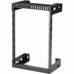 StarTech.com 2-Post 15U Heavy-Duty Wall-Mount Network Rack, 19" Open Frame Server Rack, 12" Deep, Wall Mount Data Rack for IT / AV / Patch Panel / Computer Equipment (RK15WALLO)