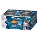 Tastefuls Spoonless Singles Adult Cat Chicken and Turkey Entrée Pate 1.3 oz Cup 2.6 oz Unit Variety Pack 12 ct. EN/FR