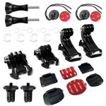 Helmet Sticky Mounts Adhesive Buckle Mount Screw Accessory Kit Compatible with Insta360 ACE Pro ONE X3 X2 X RS R GO 3 2, GoPro Hero 12 11 10 9 8 7 6 5 Max Fusion Session and DJI Osmo Action Cameras