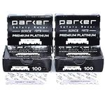 Parker Premium Platinum 1/2 Blades, 400 Count **, for Professional Barber Razors, Shavette Razors and Disposable Blade Straight Razors That Accept Half of a Double Edge Razor Blade