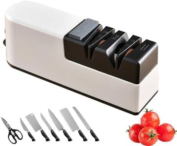 Electric Knife Sharpener, Professional Knife Sharpener, Coarse Grinding and Fine Grinding, Diamond Knife Sharpener for Scissors, Kitchen Knives, Fruit Knives, Multifunctional Knives, Knife Sharpeners