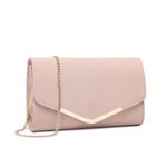 Miss Lulu Women's Elegant Clutch Handbag for Weddings and Evenings