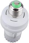 Fenteer E27 Bulb Motion Sensor Light Socket, Auto On/Off Night Light Control Smart Sensor for Storage Room, Garage Light - 110-240V