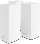 Linksys Velop MX12600 Tri-Band Whole Home Mesh WiFi 6 System (MX4200) WiFi Router, Extender & Booster up to 9000 sq ft, 3.5x Faster Speed for 120+ Devices, MU-MIMO & Parental Controls - 3 Pack, White