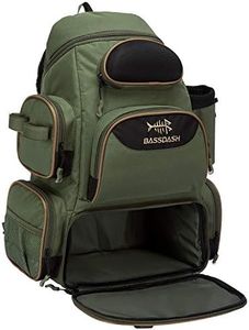 Bassdash Mochila de Pesca Bolsa táctica Ligera Resistente al Agua, Estuche de Pesca con portacañas y Cubierta Protectora contra la Lluvia