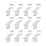 Booda Brand Vinyl Siding Hooks for Hanging (12 Pack), No Nails & Screws Needed Siding Hooks Vinyl Siding Clips, Heavy-Duty Stainless Steel Siding Hangers for Hanging Wreaths, String Lights, White