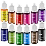 Nomeca 12 Color Cake Food Coloring Set, Food Grade Vibrant Food Color Liquid Dye Tasteless for Baking, Icing, Decorating, Fondant, Cooking, Slime Making DIY Supplies Kit - .35 Fl. Oz (10 ml) Bottles (M)