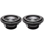 (2) Skar Audio VD-10 D2 10" 800W Max Power Dual 2 Ohm Shallow Mount Subwoofers, Pair of 2, Model:(2) VD-10 D2