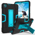 Galaxy Tab A 8.4 2020 Case SM-T307 GUAGUA 3 in 1 Hybrid Kickstand Full-Body Heavy Duty Rugged High Impact Shockproof Protective Anti-Scratch Tablet Cases for Samsung Galaxy Tab A 8.4 2020 Black/Blue