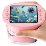 1000X Handheld Digital Microscope for Kids: Portable Miniscope with 2.0" IPS Screen - STEM Outdoor Toys for Age 4-12 - Birthday Gifts for Girls Boys - Science Gadget Edu Kits Pink