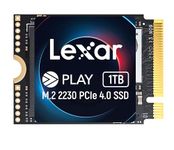 Lexar 1TB Play 2230 PCle Gen 4x4 NVMe, Perfect for Steam Deck, ASUS ROG Ally, Legion GO via Extension Board, M.2 2230 Compatible Laptops, Up to 5200/4700 MB/s, Internal SSD (LNMPLAY001T-RNNNU)