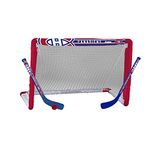 Franklin Sports NHL Montreal Canadiens Mini Hockey Set - Kids Indoor Knee Hockey Goal, Ball, + 2 Mini Hockey Stick Combo Set - Youth NHL Team Indoor Toy Knee Hockey Sets - NHL Official - Ages 3+