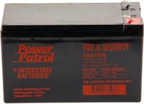 Interstate Batteries 12V 7Ah Fire & Security Battery (F1 Terminal) SLA AGM VRLA Power Patrol Rechargeable Replacement for Fire Alarms, Security Systems, General (FAS1075)