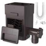 Anivia Rainwater Collection System, Rain Barrel Diverter Kit Fits for 2x3 or 3x4 Inch Standard Downspouts, Rainwater Collection System with Adjustable Valve. Hose(Brown)