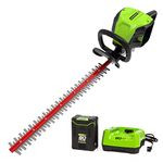 Greenworks PRO 26-Inch 80V Cordless Hedge Trimmer, 2.0 AH Battery Included GHT80321