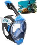 Khroom Full Face Snorkel Mask Adults / Kids ages 3+ | Certified CO2 Safe | Snorkel Mask Full Face | Alternative to Snorkel Set | Snorkelling Equipment (L/XL Blue)