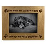 RED OCEAN Pet Memorial Photo Frame Wooden 7x5 Picture Frame For Pet In Memory Of Dog Family Gift Keepsake