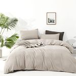 Luxlovery Beige Khaki Comforter Set Queen Beige Coffee Bedding Comforter Set Full Minimalist Bedding Set Solid Cream Coffee Blanket Quilts Cotton Ultra Soft Breathable Taupe Color Comforter Set