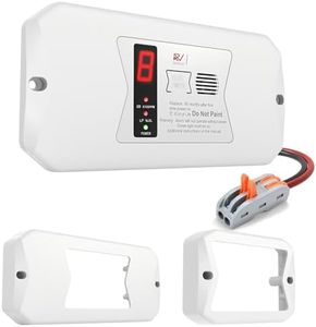 RV Carbon Monoxide and Propane Detector, 12V DC CO & LP Gas Sensor with 3 Brackets, Flush or Surface Mount for Camper Trailer Motorhome, White