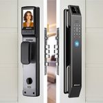 Golens X95 Luxury Smart Digital Door Lock with 8 Ways of Unlocking | 3D Face ID | Fingerprint | Mobile App | RFID Card | PIN | OTP | Mechanical Key | Camera Technology | Keyless Entry Digital Lock