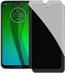 VIESUP for Motorola Moto G7 Anti-spy Screen Protector - Privacy Screen Tempered Glass, [2PACK] HD Privacy Protective Glass Screen Protector for Moto G7