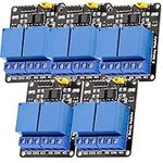 AZDelivery 2 Channel Relay Module DC 5V with Optocoupler Low-Level Trigger Relay Shield Board Compatible with Arduino and Raspberry Pi Including E-Book! (Pack of 5)