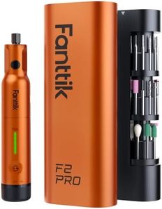 Fanttik F2 PRO Cordless Rotary Tool Kit Strong Magnetic Motor, Revostor Hub, 5 Variable Speed, 25000 RPM, 55 Accessories, for 3D Printed Sanding, Polishing, Drilling, Carving, Cutting DIY, Orange