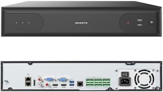 ONWOTE 64 Channel 32MP NVR, Smart AcuSearch, 2x 4K HDMI Outputs, 8 SATA Support 128TB (No HDD Included), 64CH Commercial NVR Only Compatible with ONWOTE 12MP/ 8MP/ 6MP/ 5MP PoE IP Cameras & PoE Switch