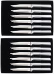 Rada Cutlery Serrated Steak Knife Set (Silver Handle. 2-BOXES)