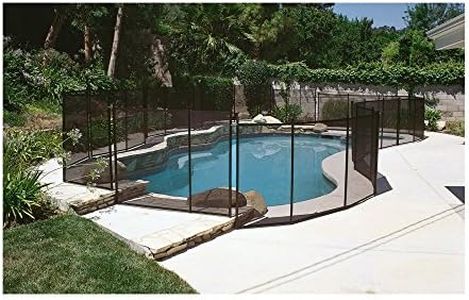 WaterWarden Pool Fence 4’ x 12’, Removable Child Safety Pool Fencing, Easy DIY Installation with Hardware Included, 4 Foot Inground Pool Mesh Fence to Protect Kids and Dogs Black