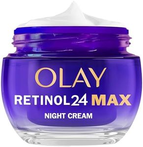 Olay Retinol 24 MAX Night Cream - Anti Aging Face Cream Moisturiser for Women with Antioxidant Vitamin E and 40% Glycerin, Smooths, Renews, and Hydrates Overnight, 50ml